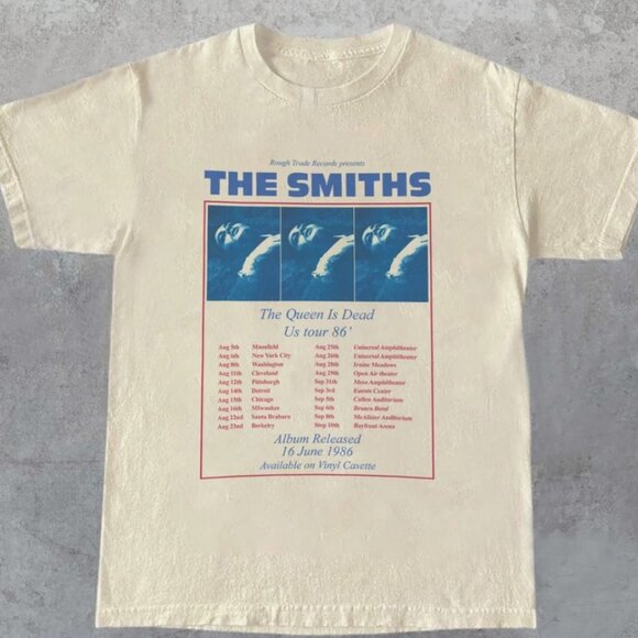 The Smiths The Queen Is Dead US Tour 1986 Vintage T-Shirt, The Smiths Band Shirt - Picture 1 of 2